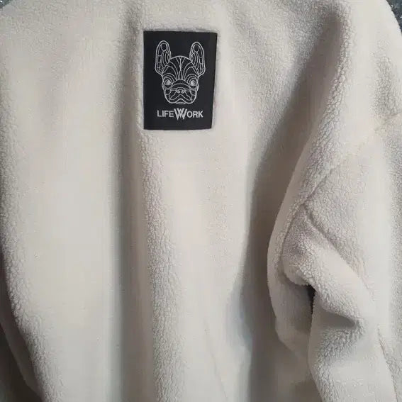 [BUNJANG] LifeWork Fleece Ivory Jacket / 라이프워크 덤블 플리스 아이보리  M공용