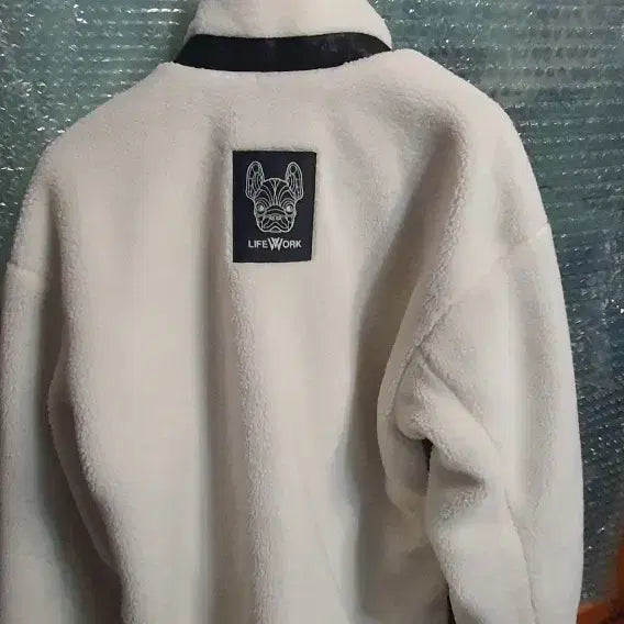 [BUNJANG] LifeWork Fleece Ivory Jacket / 라이프워크 덤블 플리스 아이보리  M공용