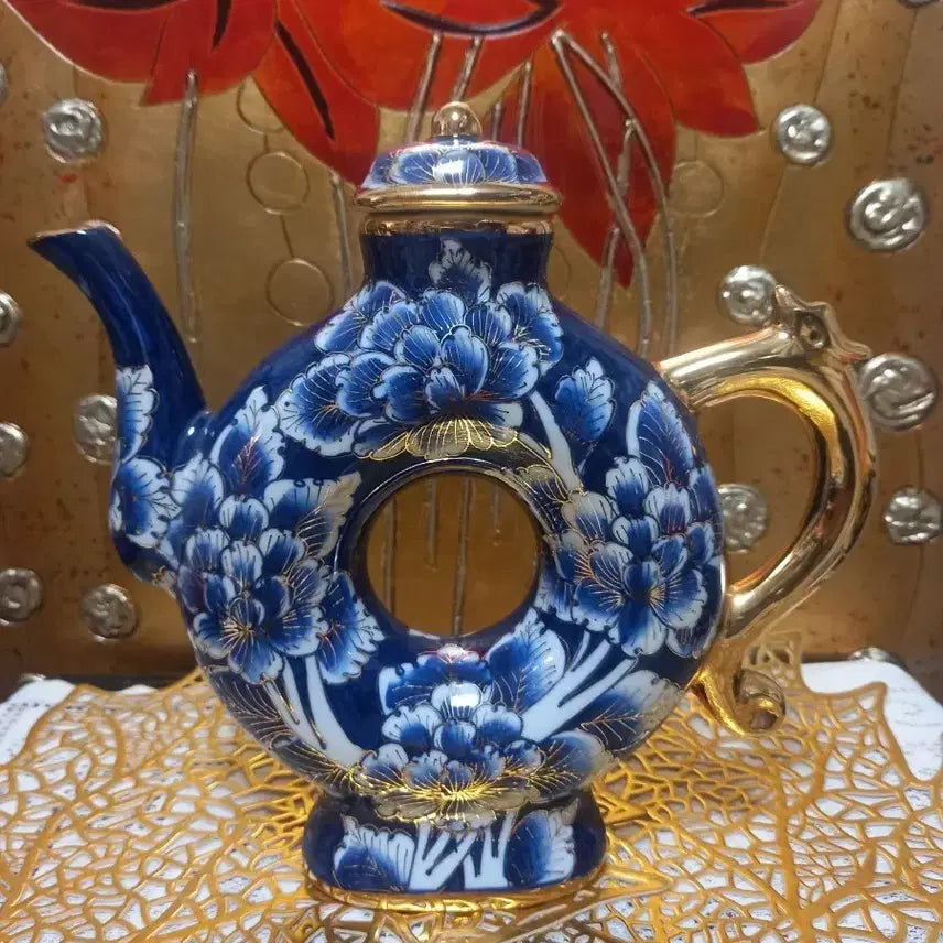 [BUNJANG] Ceramic Tea Pot / 청화백자 금장 도자기  주병