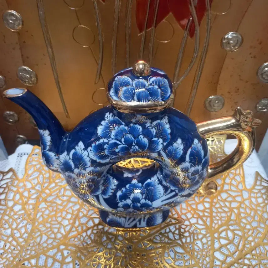 [BUNJANG] Ceramic Tea Pot / 청화백자 금장 도자기  주병
