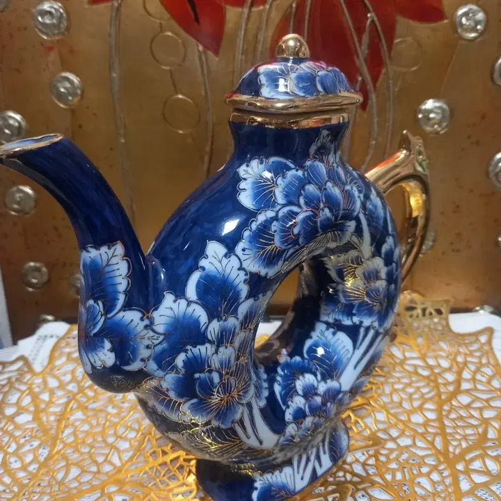 [BUNJANG] Ceramic Tea Pot / 청화백자 금장 도자기  주병