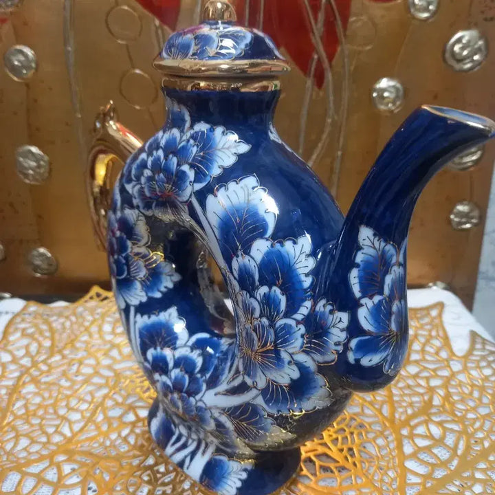 [BUNJANG] Ceramic Tea Pot / 청화백자 금장 도자기  주병