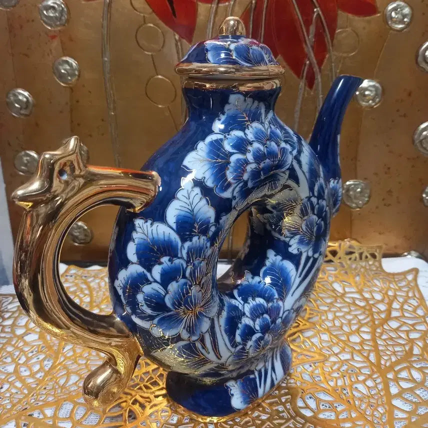 [BUNJANG] Ceramic Tea Pot / 청화백자 금장 도자기  주병