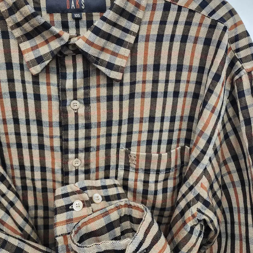 [BUNJANG] Daks Men's Check Shirt 105 Size / 닥스 남성 남방 105사이즈