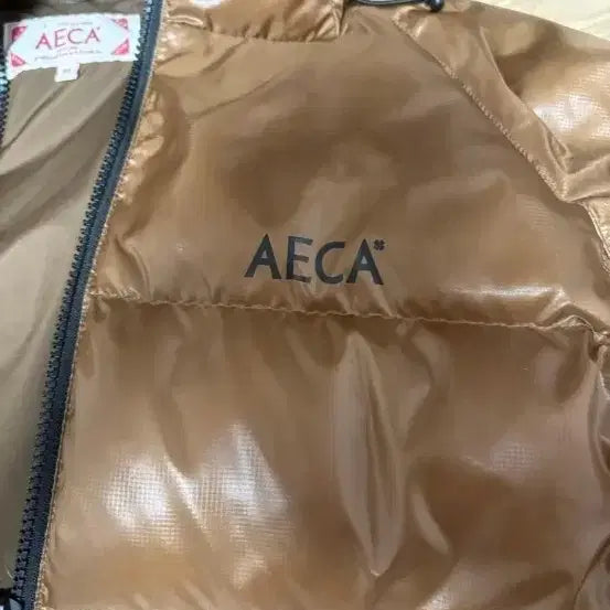 [BUNJANG] Aeka White Brown Ripstop Padded Jacket M / 에이카화이트 립스탑 패딩 브라운 M