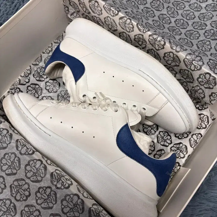 [BUNJANG] Alexander McQueen Blue Oversized Sneakers (Size 41.5) / [풀박스/당일배송] 알렉산더맥퀸 블루 오버솔 스니커즈 41.5