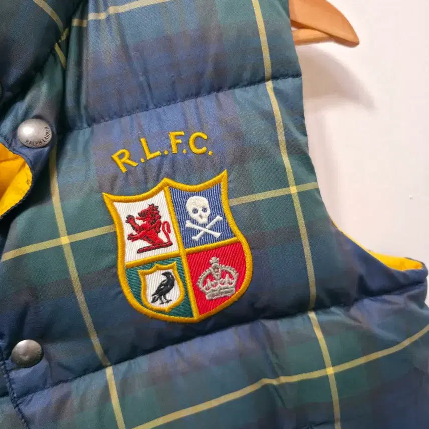 [BUNJANG] Polo Ralph Lauren R.L.F.C Vest / 폴로 랄프로렌 체크 패딩 조끼 R.L.F.C 14t