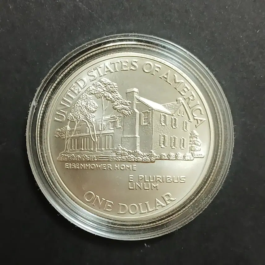 [BUNJANG] 1990 US Eisenhower 100th Anniversary Commemorative Coin/Dollar / "실버90%" 단1회 1990 아이젠하워 100주년기념 달러
