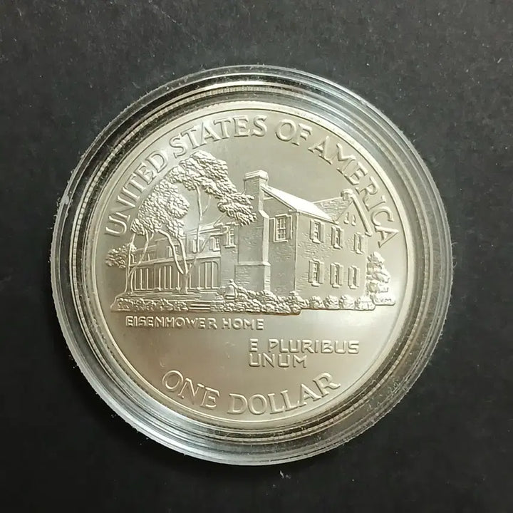 [BUNJANG] 1990 US Eisenhower 100th Anniversary Commemorative Coin/Dollar / "실버90%" 단1회 1990 아이젠하워 100주년기념 달러