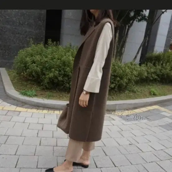 [BUNJANG] Bloom Cashmere Blend Long Vest / bloom 블룸 캐시미어혼방 롱베스트