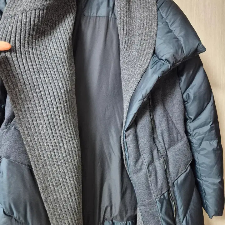 [SOLD OUT] 미샤 구스다운 캐시미어 카라 하프 패딩 점퍼 자켓 55