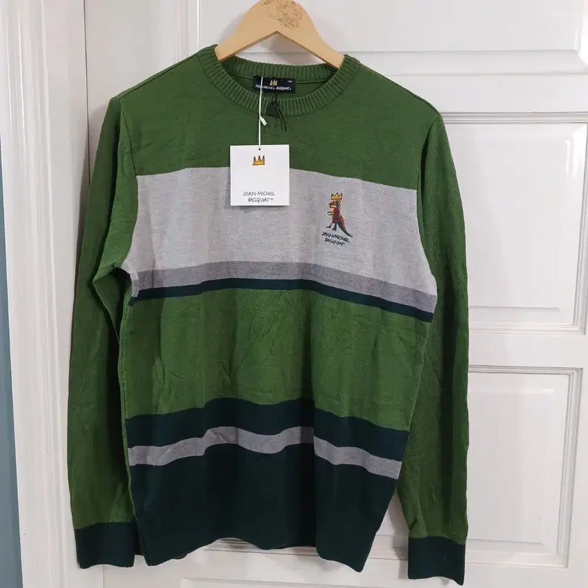 [BUNJANG] Jean-Michel Basquiat Green Knit Sweater / 새상품 장 미셸 바스키아 그린 니트