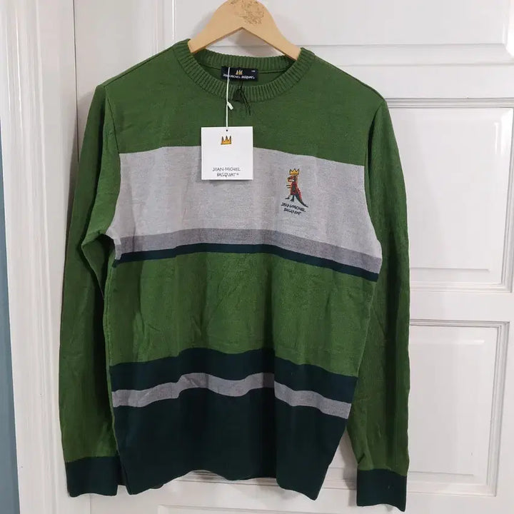 [BUNJANG] Jean-Michel Basquiat Green Knit Sweater / 새상품 장 미셸 바스키아 그린 니트