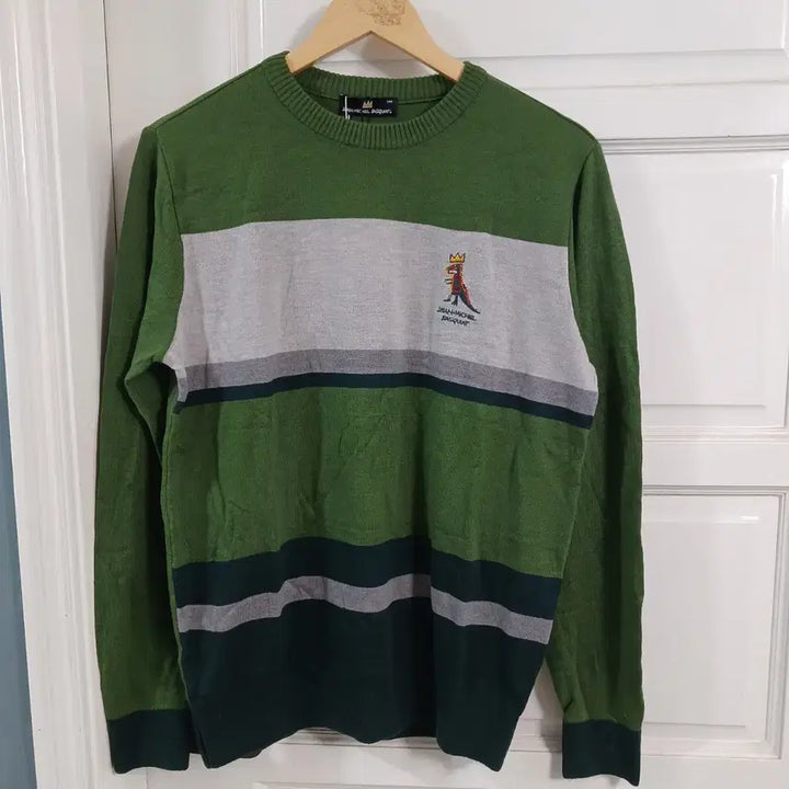 [BUNJANG] Jean-Michel Basquiat Green Knit Sweater / 새상품 장 미셸 바스키아 그린 니트
