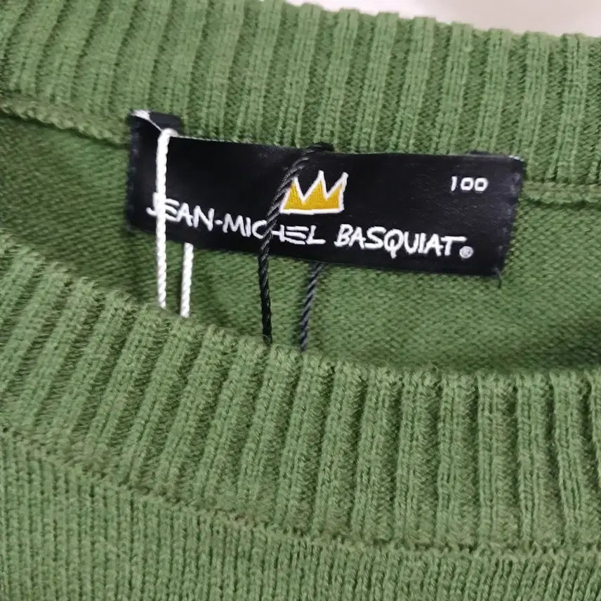 [BUNJANG] Jean-Michel Basquiat Green Knit Sweater / 새상품 장 미셸 바스키아 그린 니트