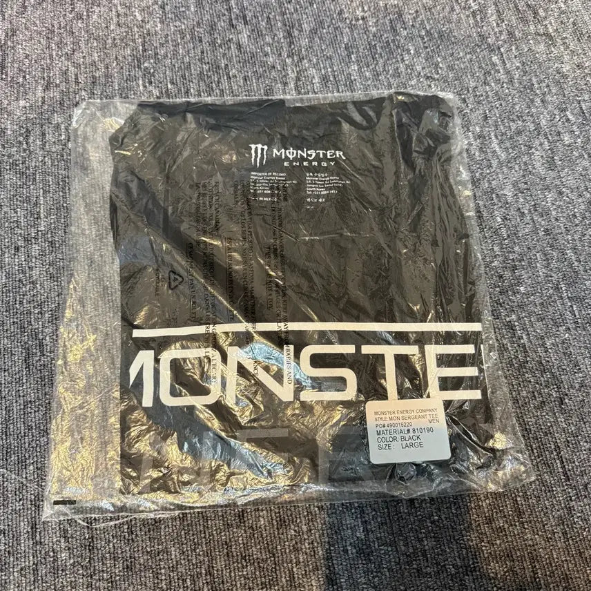 [BUNJANG] Monster Energy T-Shirt - Black L Size (Bundle) / [2개 일괄] 몬스터 에너지 정품 반팔 티셔츠 L 새상품
