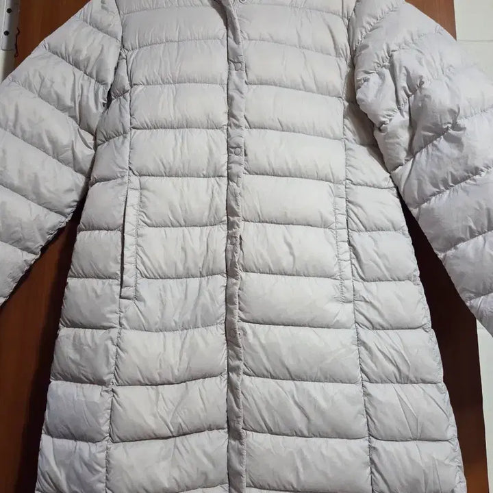 [BUNJANG] Ivory Lightweight Long Padded Jumper / 아이보리 롱 경량 패딩 점퍼