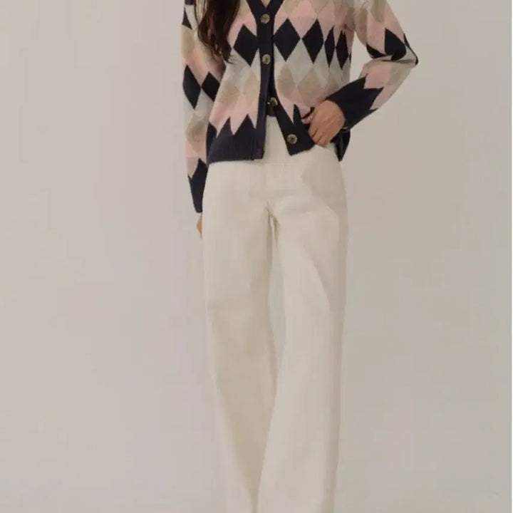 [BUNJANG] Argyle Knit Cardigan / 아가일니트