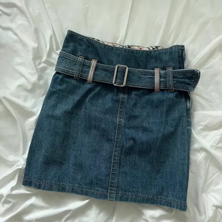 [BUNJANG] Burberry Denim Mini Skirt / 버버리 정품 데님 미니 스커트