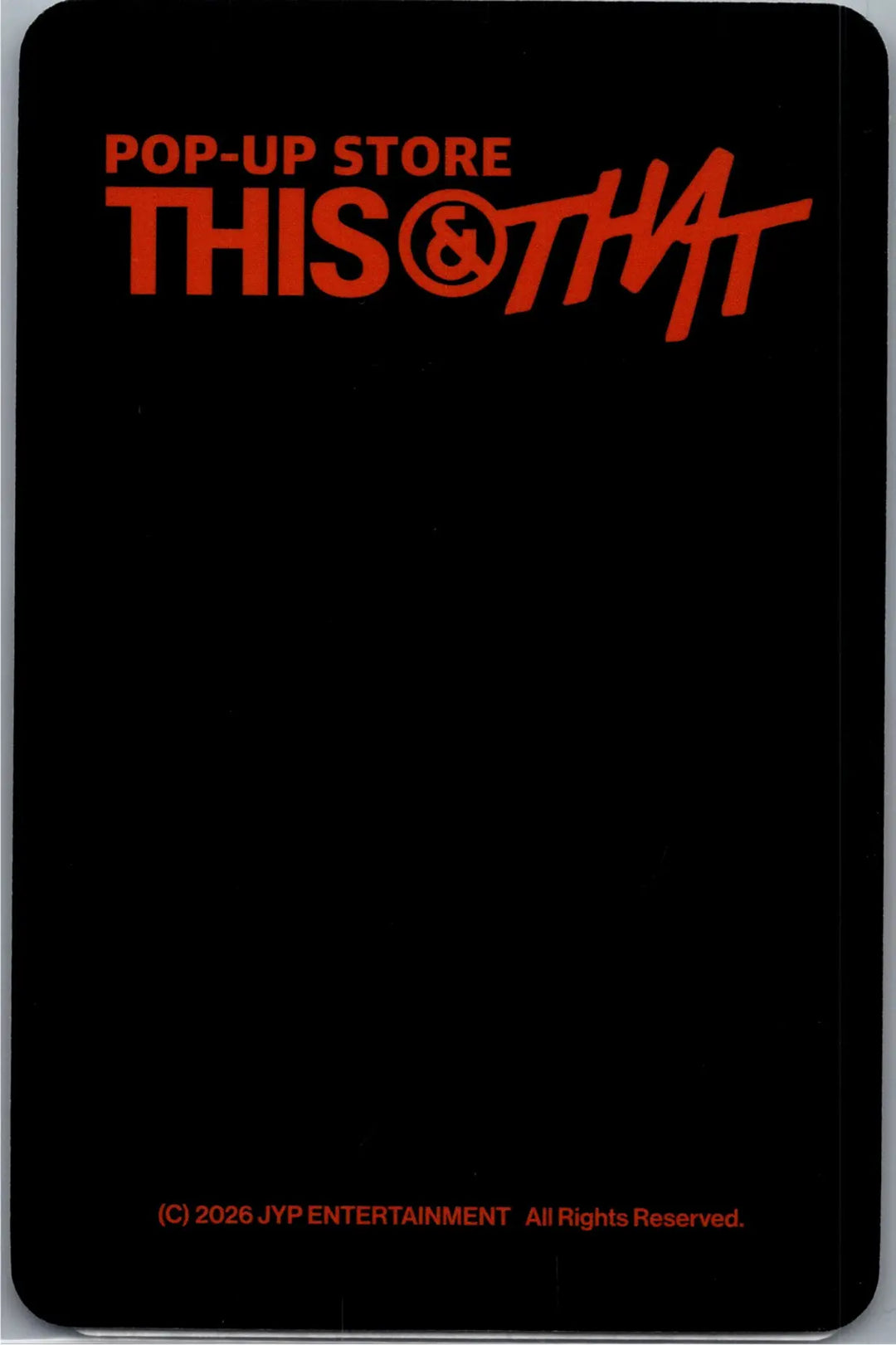 Stray Kids "THIS &amp; THAT" - POP-UP Store Offciail MD Event Photocard [26.08.10]