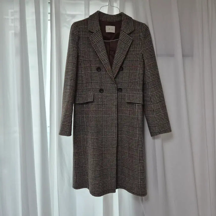 [BUNJANG] JJ JIGOTT Handmade Checkered Double-Button Coat / JJ지고트 핸드메이드 코트