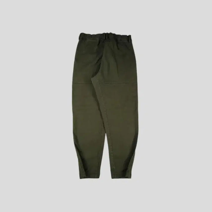 [BUNJANG] The North Face White Label Pigment Khaki Black Logo Double Knee Cargo Pants / 노스페이스 화이트라벨 피그먼트 카키 블랙 로고 밴딩 더블니 카고포켓 분토