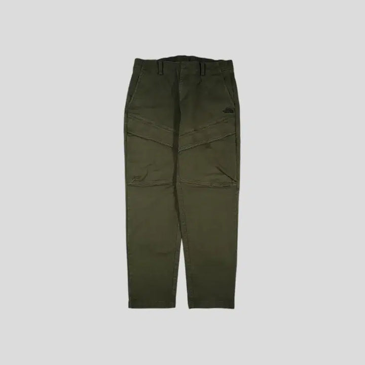 [BUNJANG] The North Face White Label Pigment Khaki Black Logo Double Knee Cargo Pants / 노스페이스 화이트라벨 피그먼트 카키 블랙 로고 밴딩 더블니 카고포켓 분토