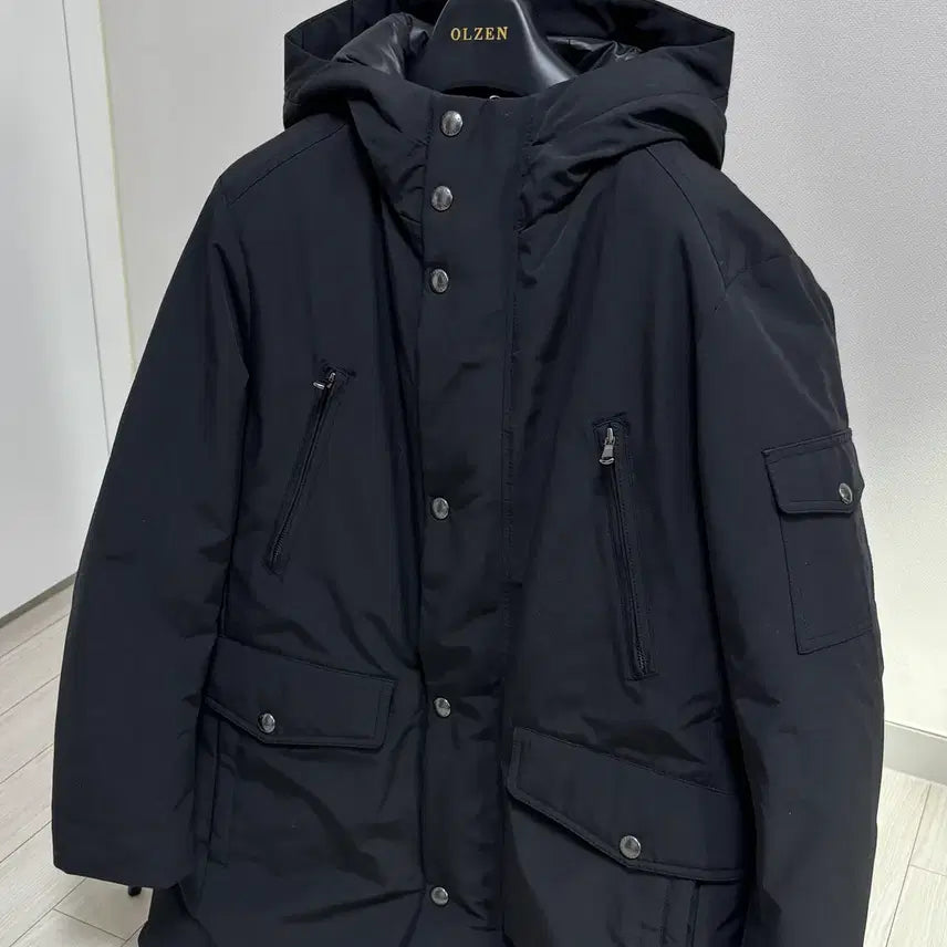 [BUNJANG] Edition Hooded Safari Goose Down Padded Jacket Black L / (택보유)에디션 후드 사파리구스다운 패딩자켓 블랙 L(100)