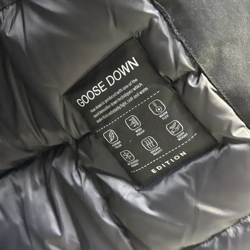 [BUNJANG] Edition Hooded Safari Goose Down Padded Jacket Black L / (택보유)에디션 후드 사파리구스다운 패딩자켓 블랙 L(100)