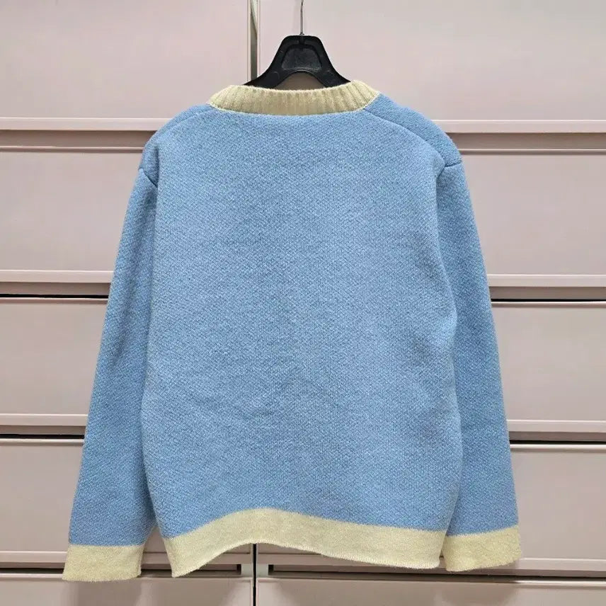 [BUNJANG] Color Block Knit Cardigan / 배색 니트가디건 새상품