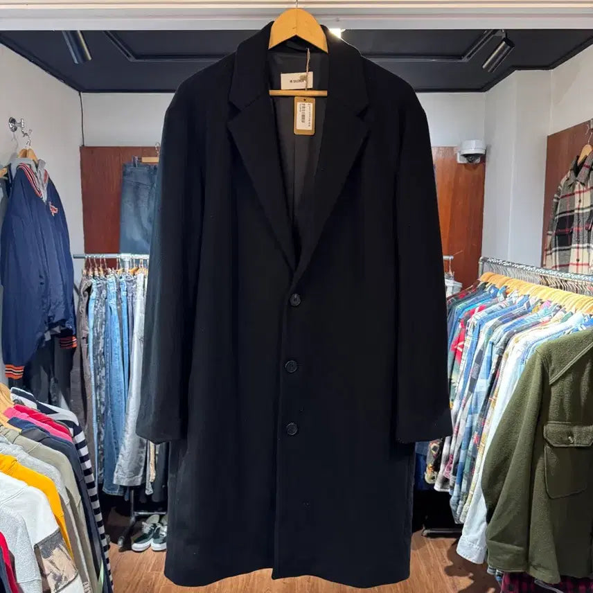 [BUNJANG] In Silence Cashmere Single Coat Black L / 인사일런스 캐시미어 싱글 코트 블랙 L