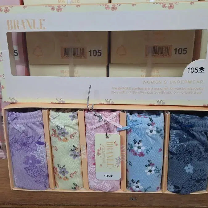 [BUNJANG] BrangLe Women's Maxi Triangle Panties 5-Pack / 새상품(정상판매)브랑르 여성 맥시 삼각팬티5매 면스판 요일팬티 19018