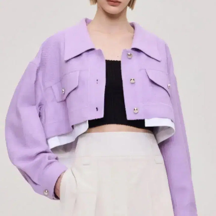 [BUNJANG] System Tweed Crop Jacket Ivory / 시스템 트위드 크롭자켓 아이보리