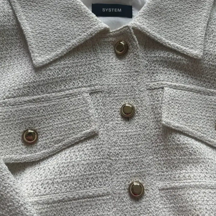 [BUNJANG] System Tweed Crop Jacket Ivory / 시스템 트위드 크롭자켓 아이보리