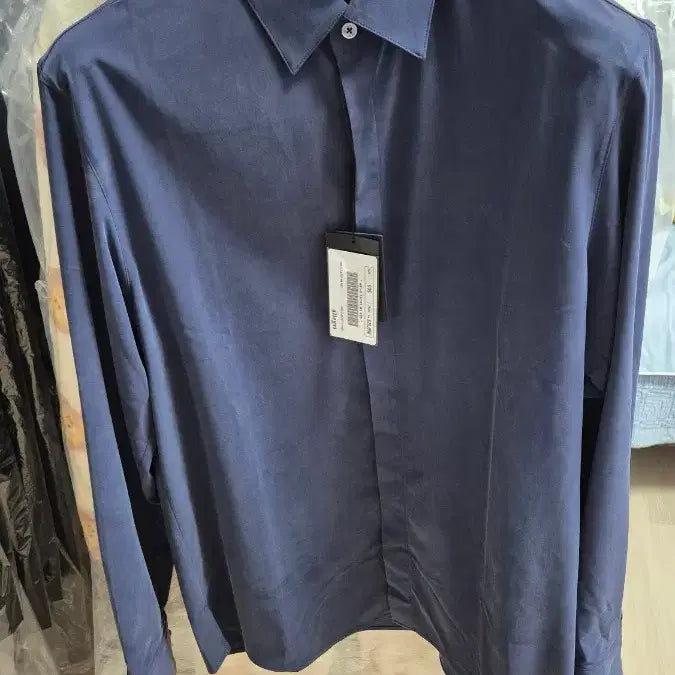 [BUNJANG] Allegri Suede Touch Shirt Navy S Size / 알레그리 스웨이드터치 셔츠 네이비 s사이즈 새상품 무배