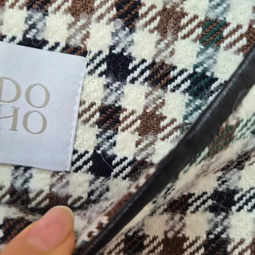 [BUNJANG] Doho Lambskin Color Block Short Jacket / 도호 양가죽 배색 숏자켓(66)