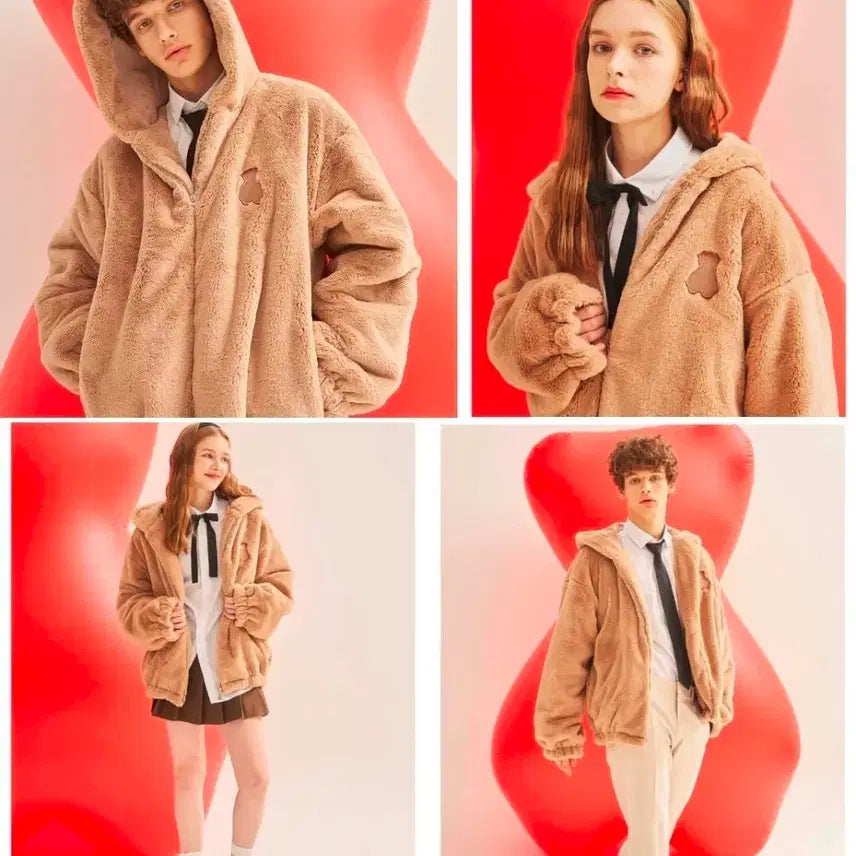 [BUNJANG] ACOS Studio Bear Fur Jacket Beige Fleece / 아코스튜디오 뽀글이 후리스