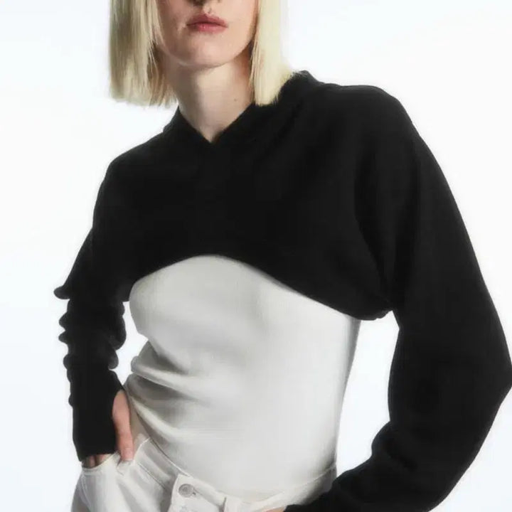 [BUNJANG] COS Hybrid Wool Hoodie / COS 코스 크롭 하이브리드 울100 후디