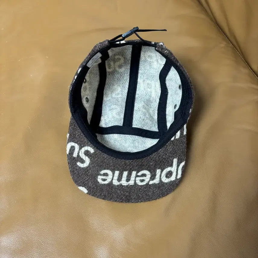 [SOLD OUT] 슈프림 캠프캡 모자 박스로고 해리스트위드 브라운