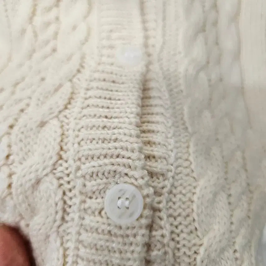 [BUNJANG] Cable Knit Cardigan / 반팔 케이블 니트가디건