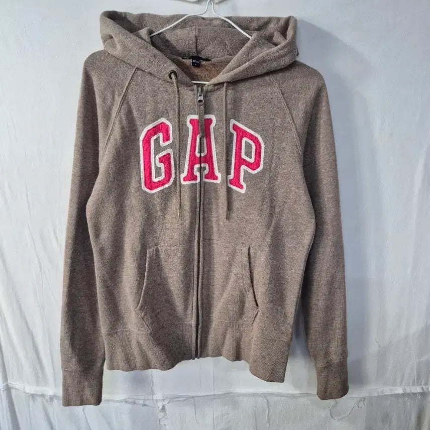 [BUNJANG] Gap Women's Fleece Hoodie Brown (Vintage) / {만원빈티지}(S) 갭 여성 기모 후드집업 브라운