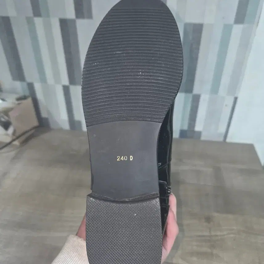 [BUNJANG] Long Boots (240) - Unique Patent Leather / 롱부츠(새상품/240) 유니크한 애나멜 가죽 롱부츠