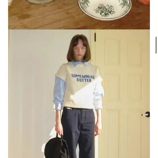 [BUNJANG] Somewhere Buter Short-Sleeved Knit / 썸웨어버터 반팔니트