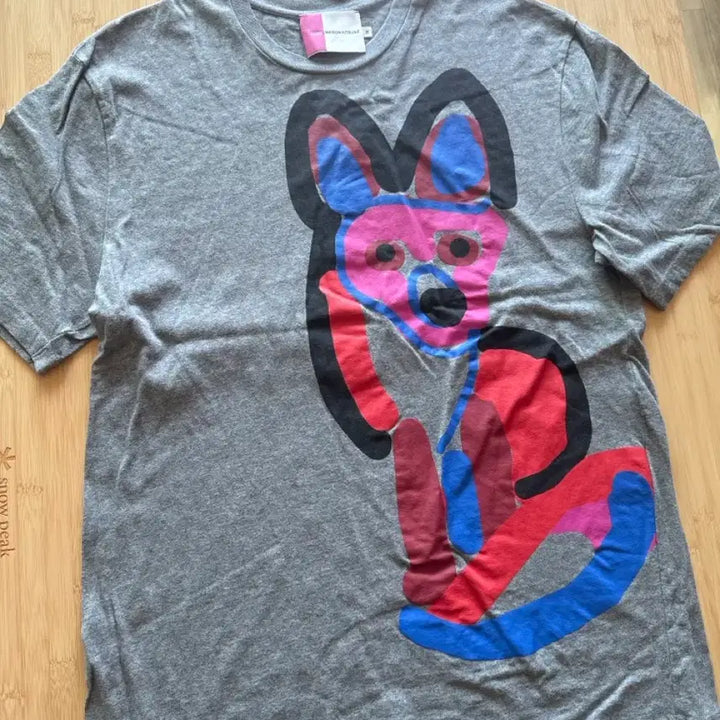 [BUNJANG] Maison Kitsune Gray Printed T-Shirt / 메종키츠네 반팔