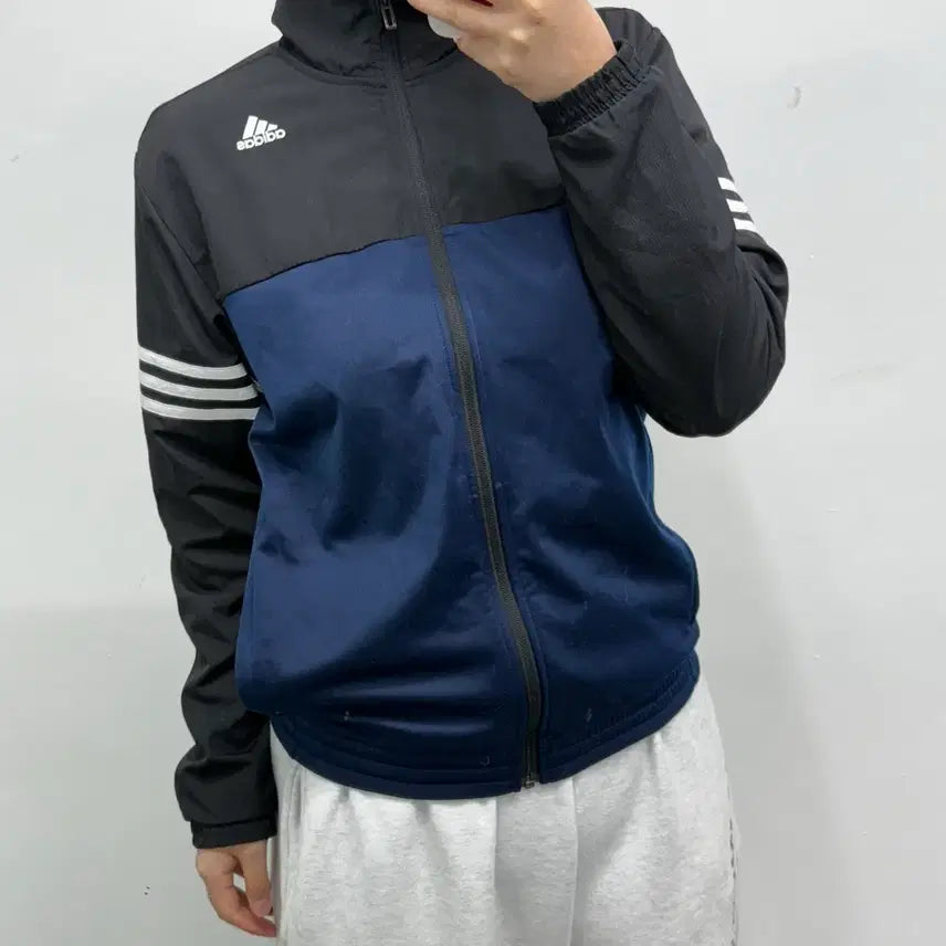 [BUNJANG] M Adidas Black Navy Track Jacket / [M] 아디다스 블랙네이비 트랙자켓