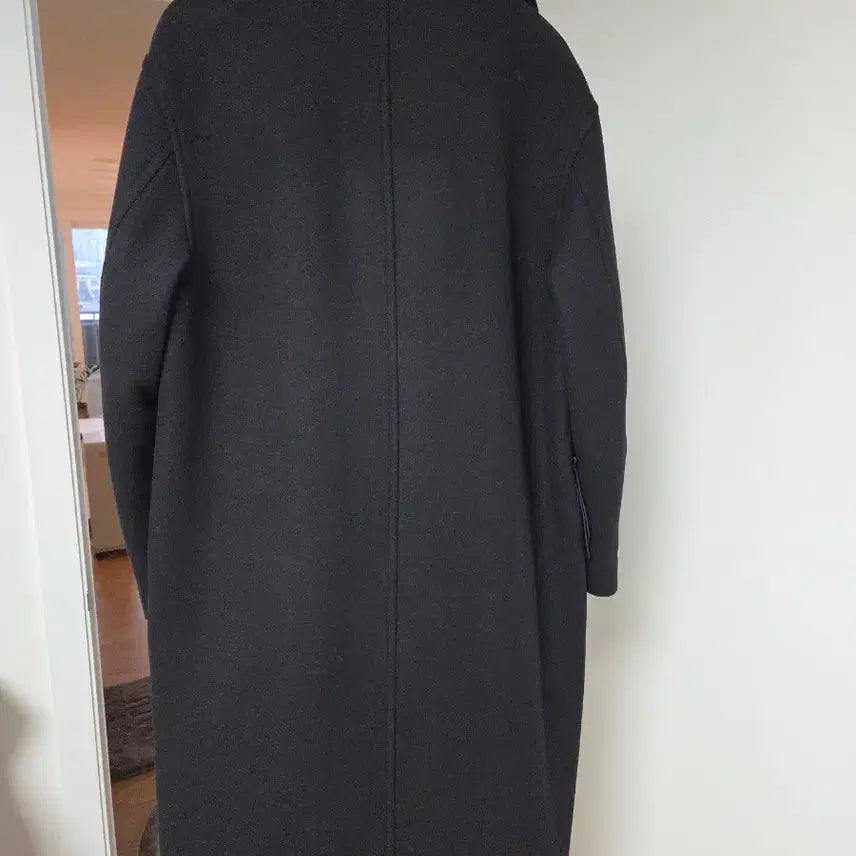 [BUNJANG] Solid Homme Oversized Single Long Coat Black 46 / 솔리드옴므 오버핏 싱글 롱코트 블랙 46