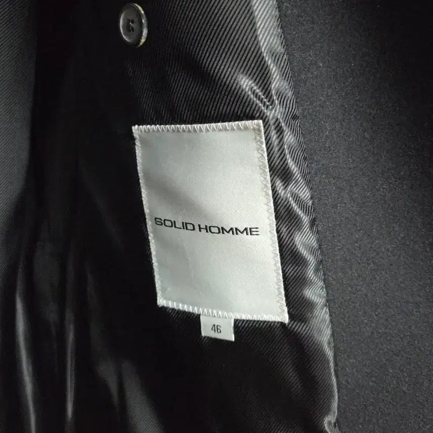 [BUNJANG] Solid Homme Oversized Single Long Coat Black 46 / 솔리드옴므 오버핏 싱글 롱코트 블랙 46