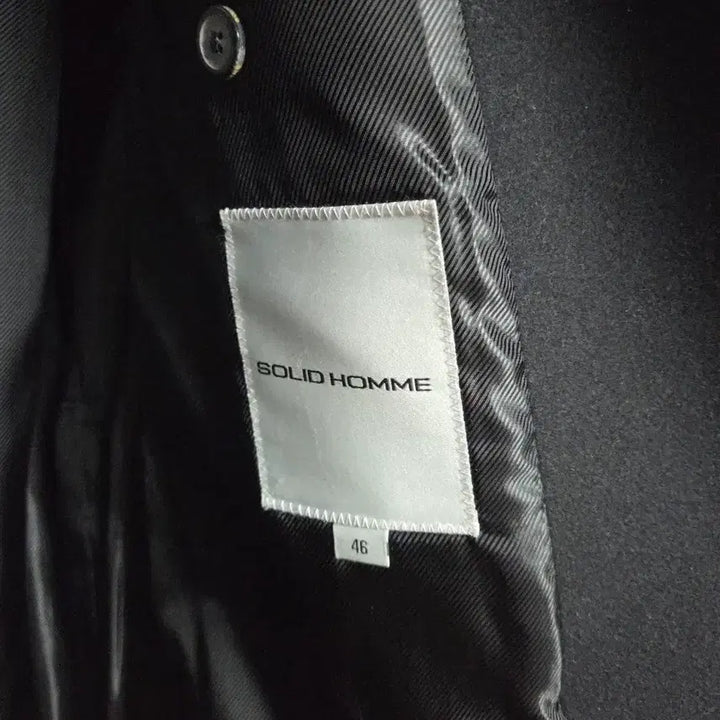 [BUNJANG] Solid Homme Oversized Single Long Coat Black 46 / 솔리드옴므 오버핏 싱글 롱코트 블랙 46