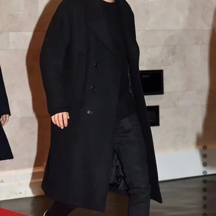 [BUNJANG] Solid Homme Oversized Single Long Coat Black 46 / 솔리드옴므 오버핏 싱글 롱코트 블랙 46