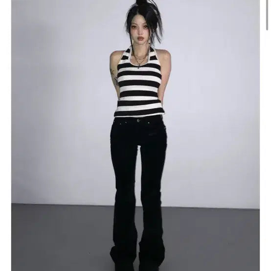 [BUNJANG] The Windtown Velvet Bootcut Pants Black L / 디에어타운 벨벳 부츠컷팬츠 블랙 L